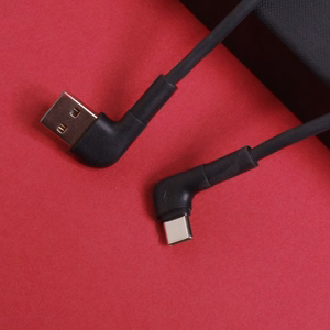 Maxlife MXUC-09 угловой кабель USB - USB-C 1,0 m 3A черный