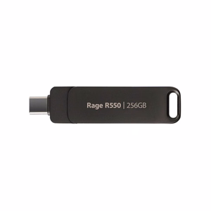 USB atmintinė PATRIOT Rage R550 256GB 100 MB/S USB A+C pasukama (PE256GR550DSAD) juoda