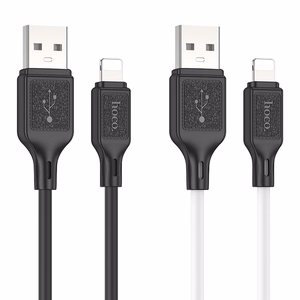 Kabelis USB-A į Lightning Hoco 2,4A 1 m X90 baltas