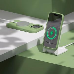 "Etteri" silikoninis "Mag" dėklas "iPhone 12" / "12 Pro" 6,1" šviesiai žalias