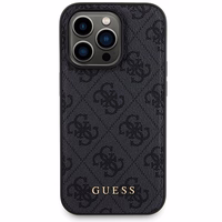 Guess 4G Metal Logo dėklas telefonui rinkinys iPhone 13 Pro + 5000mAh Magnetinė išorinė baterija - juoda