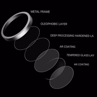 Apsauginis stiklas Tel Protect Titanium Lens 99% AR ant kameros Iphone 14/14 Plus/16e skaidrus (2 lęšiai)