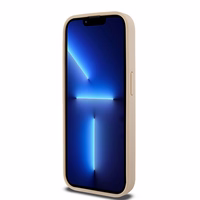 DKNY Odinis languotas mono raštas ir spausdintos juostos dėklas telefonui iPhone 15 Pro - rožinis