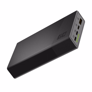 Green Cell GC PowerPlay 20S išorinė baterija, 20 000 mAh, 22,5 W, PD, USB-C, greitasis įkrovimas, Panther Black