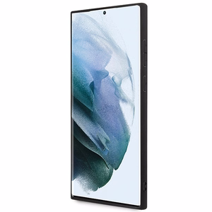 Guess GUHCS23L4GMGGR S23 Ultra S918 pilkas/pilkas kietas dėklas 4G Didelis Metalinis Logotipas