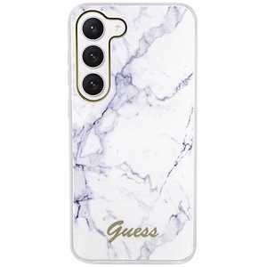 Guess GUHCS23MPCUMAH S23+ S916 baltas/baltas kietas dėklas Marble