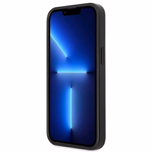 Guess Saffiano 4G Small Metal Logo dėklas telefonui iPhone 13 Pro / 13 6.1" - juoda