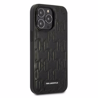 Karl Lagerfeld KLHCP13LMNMP1K iPhone 13 Pro / 13 6.1" dėklas telefonui (m) juodas / juodas Monogramos plokštelė