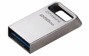Kingston Technology DataTraveler Micro USB atmintukas 256 GB USB A tipo 3.2 Gen 1 (3.1 Gen 1) Sidabras