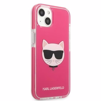 Karl Lagerfeld Choupette Galvos dėklas telefonui iPhone 13 - fuksija