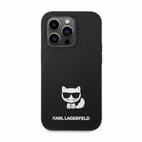 Karl Lagerfeld KLHCP14LSLCTBK iPhone 14 Pro 6.1 "kietas dėklas juodas/juodas Silikoninis Choupette Kūnas