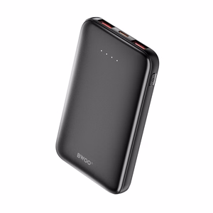 BWOO išorinė baterija P72 QC 22.5W PD 20W 5000 mAh su 2 x USB-A ir 1 x USB-C jungtimis, juoda