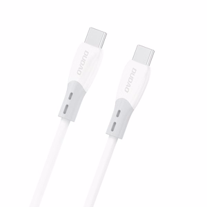 Dudao L25SC 60W USB-C - USB-C laidas with Soft Silicone Braid 1m - baltas