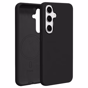 Etteri Silikoninis Mag dėklas for Samsung Galaxy S25 juodas