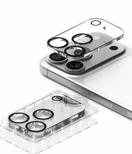Ringke Camera Full Cover apsauginis grūdintas stiklas kamerai, 2 vnt. komplektas, skirtas iPhone 18 Pro Max, juodas