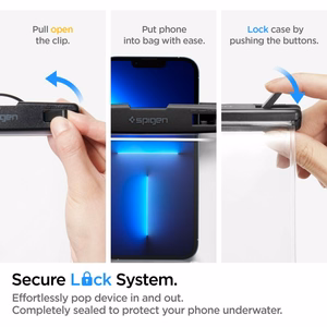 Spigen Aqua Shield A601 universalus vandeniui atsparus dėklas, skaidrus