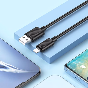 Кабель USB A - Lightning Hoco 2,4A 2 м X88 черный