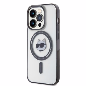 Karl Lagerfeld IML Choupette's Head Magnetinis dėklas telefonui iPhone 15 Pro - skaidrus