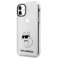 Karl Lagerfeld Ikonik Choupette Dėklas iPhone 11 / Xr - Permatomas