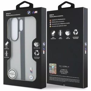 BMW Perforated Stripe Logo MagSafe Dėklas for Samsung Galaxy S26 Ultra - pilkas