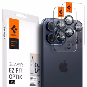 Spigen Optik.tR EZ Fit kameros apsauga iPhone 14 Pro / Pro Max / 15 Pro / Pro Max – titano mėlyna, 2 vnt.
