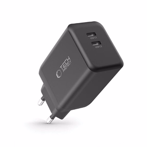 Tech-Protect NC45W-GAN 2-PORT PD45W sieninis įkroviklis - juodas