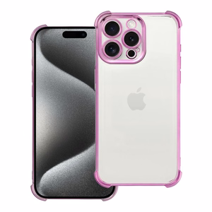 Dėklas telefonui ANTISHOCK ELECTRO skirtas IPHONE 15 Pro Max Pro, rožinis