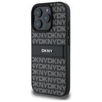 DKNY tekstūrinio rašto dryžuotas dėklas telefonui iPhone 16 Pro Max - juodas