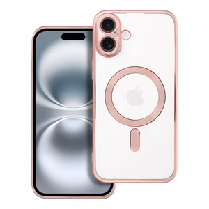 ELECTRO MAG COVER dėklas telefonui suderinamas su Magnetiniu IPHONE 16 Plus rožinis auksas