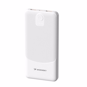 Wozinsky Wpower WPBBK-3 10000 mAh 10W išorinė baterija, 2x USB-A 2A, balta