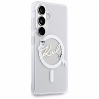 Karl Lagerfeld IML KC Script MagSafe Dėklas for Samsung Galaxy S26 Plus - skaidrus