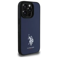 US Polo USHCP15XPGEV iPhone 15 Pro Max 6.7" tamsiai mėlynas Siuvinėta DH spalva Odinis