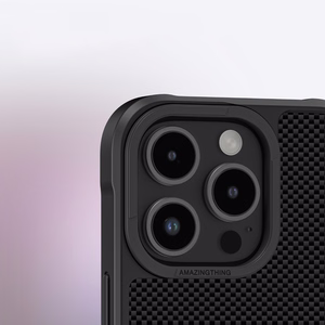 AmazingThing Titan Max Dėklas telefonui su 600D aramidinių pluoštų iPhone 16 Pro - juodas