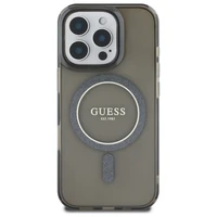 Guess IML Glitter Circle Magnetinis dėklas iPhone 16 Pro Max - juodas