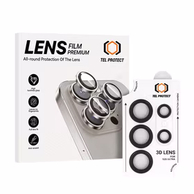 Apsauginis grūdintas stiklas Tel Protect 3D Lens on camera for Samsung Galaxy S26 Ultra black (lęšis 5 vnt.)