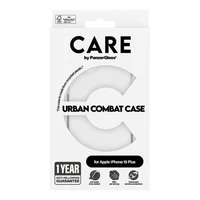 CARE by PanzerGlass Urban Combat dėklas telefonui iPhone 15 Plus - skaidrus