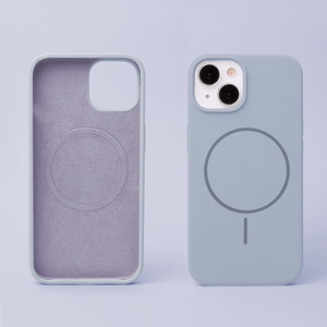 Silikoninis Itin plonas Magnetinis dėklas telefonui iPhone 14 6,1" šviesiai mėlyna