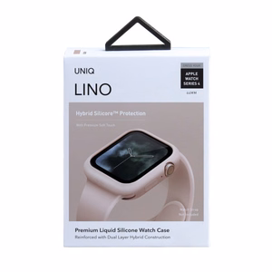 Uniq Lino dėklas Apple Watch 4 / 5 / 6 / SE 44mm - rožinis