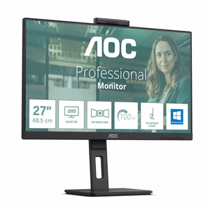 AOC Q27P3CW kompiuterio monitorius 68,6 cm (27") 2560 x 1440 pikseliai Quad HD LED Juoda