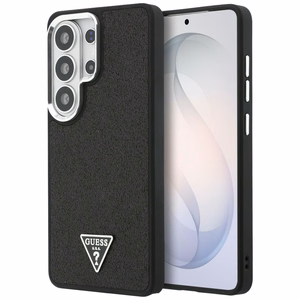 Guess dėklas Fixed Glitter Triangle MagSafe for Samsung Galaxy S26 Ultra juodas