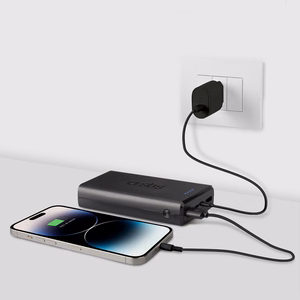 Išorinė baterija Puro Fast 20000 mAh 2x USB-A + 1x USB-C - juoda