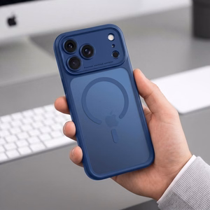 Tech-Protect MagPeak MagSafe CC dėklas, skirtas iPhone 18 Pro Max / 17 Pro Max, matinis tamsiai mėlynas