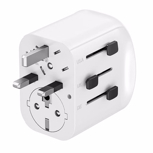 Gembird TPA-EU2A1C15-01-W įžemintas universalus kelioninis maitinimo adapteris, 15 W, baltas