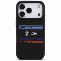 BMW M Silicon Horizontal Line MagSafe deklas iPhone 17 Pro - juodas