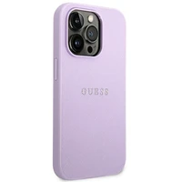Guess Saffiano Strap Dėklas telefonui iPhone 14 Pro Max 6.7" - violetinis