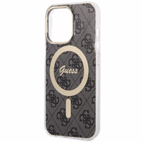 Guess GUHMP13LH4STK iPhone 13 Pro / 13 6.1" juodas/juodas kietas dėklas 4G MagSafe