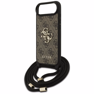 Guess 4G Big Logo Cord Stap per petį dėklas telefonui iPhone 17 Air - rudas