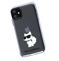 Karl Lagerfeld Ikonik Choupette Dėklas iPhone 11 / Xr - Permatomas