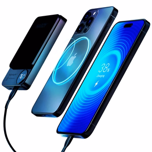 3mk HARDY MagSynergy Ni+ 5,000mAh 22.5W Išorinė baterija su USB 1C1L - juoda