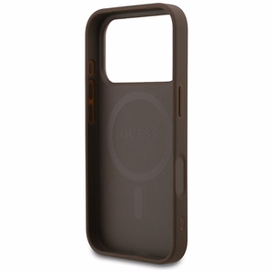 Guess 4G Small Classic Logo MagSafe Чехол для iPhone 17 Pro - коричневый
